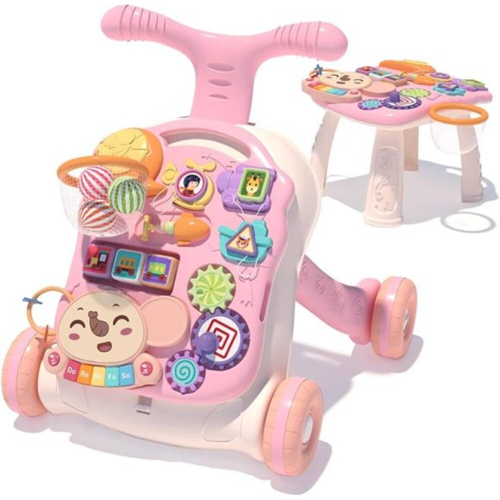 3in1 Baby Walker and Activity Center for Girl, Learning to Walk, Sit to Stand